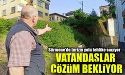 Sürmene’de turizm yolu tehlike saçıyor: Vatandaşlar çözüm bekliyor