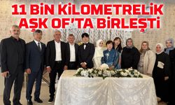 11 bin kilometrelik aşk Of’ta nikahla taçlandı