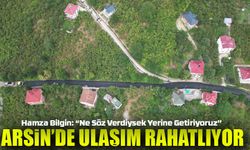 Arsin’de Grup Yolu Asfaltlanıyor: Başkan Bilgin Sözünü Tutuyor
