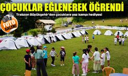 Trabzon Büyükşehir’in doğa kampına miniklerden büyük ilgi