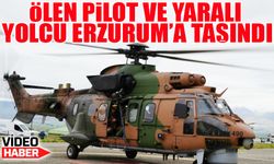 Düşen jet uçağının pilotu ve yaralı yolcusu Erzurum’a getirildi
