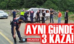 Trabzon’u Bayburt’a bağlayan Karadere Yolu’nda peş peşe meydana gelen üç ayrı kaza, bölge halkını endişeye sürükledi