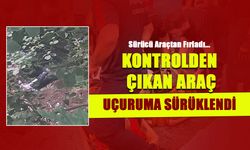 Kontrolden Çıkan Araç Uçuruma Sürüklendi! Sürücü Fırladı...