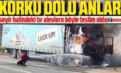 Artvin-Borçka Yolunda Seyir Halindeki Tır Alev Alev Yandı