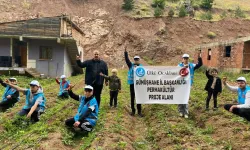 Gümüşhane’de minik eller toprakla buluştu