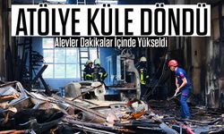 Trabzon Ortahisar Sanayi Sitesi’nde Korkutan Yangın: Atölye Küle Döndü