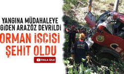 Yangına müdahaleye giden arazöz devrildi: Orman işçisi şehit oldu, 5 yaralı