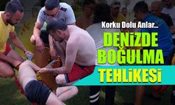 Denizde Boğulma Tehlikesi! Babası Kurtardı...