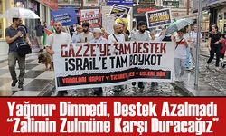 Trabzon’da Filistin’e Destek Yağmura Rağmen Sürdü!