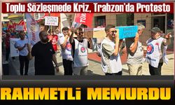 Trabzon’da Memurlardan Tabutlu Protesto: “RAHMETLİ MEMURDU”