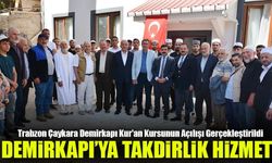 Trabzon Çaykara Demirkapı Kur'an Kursunun Açılışı Gerçekleştirildi
