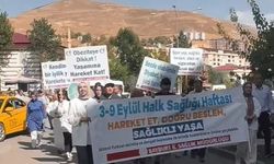 Bayburt’ta Halk Sağlığı Haftası kapsamında yürüyüş düzenlendi