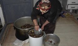 Bayburt’ta kışlık kavurma geleneği devam ediyor