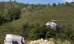 Giresun semalarındaki helikopter merak uyandırdı