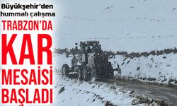 Trabzon Büyükşehir Belediyesi yüksek kesimlerde kar mesaisine başladı