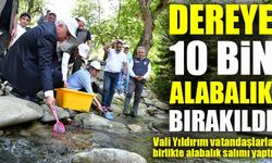 Trabzon Valisi Aziz Yıldırım vatandaşlarla birlikte Çaykara’da alabalık salımı yaptı