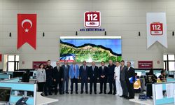 Vali Aziz Yıldırım 112 Acil Çağrı Merkezi’nde incelemelerde bulundu