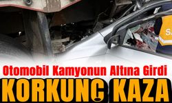 Çaykara’da Korkunç Kaza! Otomobil Kamyonun Altına Girdi