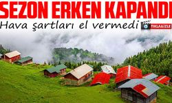 Rize’de Yayla Sezonu Kar Yağışı Nedeniyle Erken Kapandı
