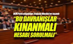 DEM Parti sloganları Trabzon Meclisi’ne taşındı: Tepkiler yükseldi
