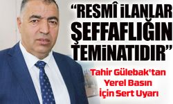 Doğrudan Temin Krizi: Tahir Gülebak'tan Yerel Basın İçin Sert Uyarı