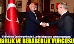 Vali Aziz Yıldırım, 29 Ekim Cumhuriyet Bayramı Tebriklerini Kabul Etti