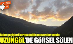 Trabzon’un incisi Uzungöl’de bulut geçişleri kartpostallık manzaralar sundu