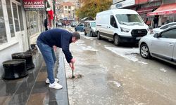 Bayburt'ta sağanak ve dolu etkili oldu