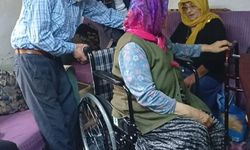 Emekli astsubaylardan tekerlekli sandalye desteği