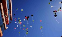 Gümüşhane’de Gazze için balonlar gökyüzüne bırakıldı