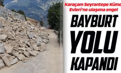 2012’de yapılan yol taşla kapatıldı: Çaykara’da Bayburt bağlantısı kesildi