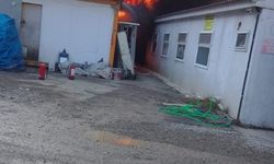 Rize’de şantiyede yangın