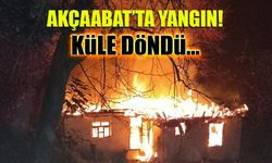 Akçaabat’ta Korkutan Yangın! Tek Katlı Ev Küle Döndü
