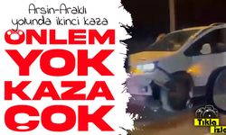 Arsin-Araklı yolunda ikinci kaza: Önlem yok, kaza çok