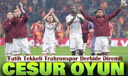 Galatasaray karşısında cesur bir oyun ortaya koyan Trabzonspor, derbilerdeki puan hasretine son verdi