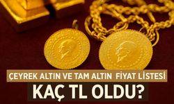 Bugün Gram Altın Kaç TL? Çeyrek Altın ve Tam Altın Fiyat Listesi