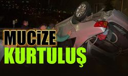 Takla Atan Otomobilden 4 Kişi Yara Almadan Çıktı!