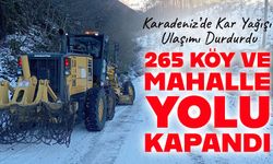 Karadeniz’de kar yağışı ulaşımı durdurdu: 265 köy ve mahalle yolu kapandı