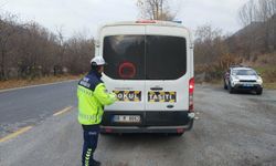 Artvin'de servis araçları denetlendi