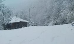 Salıpazarı ilçesi beyaz örtüyle kaplandı