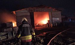 Samsun'da depoda çıkan yangın söndürüldü