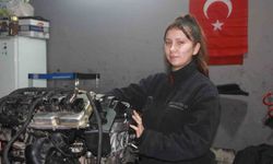 Sanayinin tek kız çırağı: 17 yaşındaki Dilem, hayalinin peşinde koşuyor
