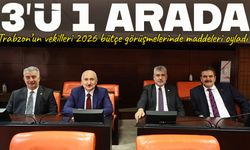 Trabzon’un milletvekilleri 2026 bütçe görüşmelerinde birlikte oy kullandı