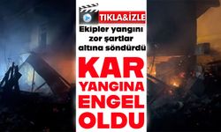 Artvin Şavşat’ta Yangına Müdahale Kar Engeline Takıldı