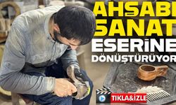 Trabzonlu Harita Mühendisi Yasin Can, Ahşabı Sanat Eserine Dönüştürüyor