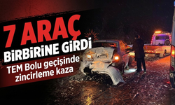 TEM Bolu geçişinde zincirleme kaza: 7 araç birbirine girdi