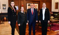 Vali Aziz Yıldırım, KKTC Genel Müdürü Beniz Uluer Yılmaz’ı makamında ağırladı