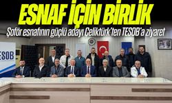 Şoför Esnafının Güçlü Adayı Çeliktürk, TESOB Başkanı Kara ile Görüştü