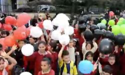 Gazze ve Doğu Türkistan'daki çocukların özgürlüğü için gökyüzüne 787 balon bırakıldı