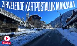 Rize’de kar ve güneş buluştu: Zirvelerde kartpostallık manzara